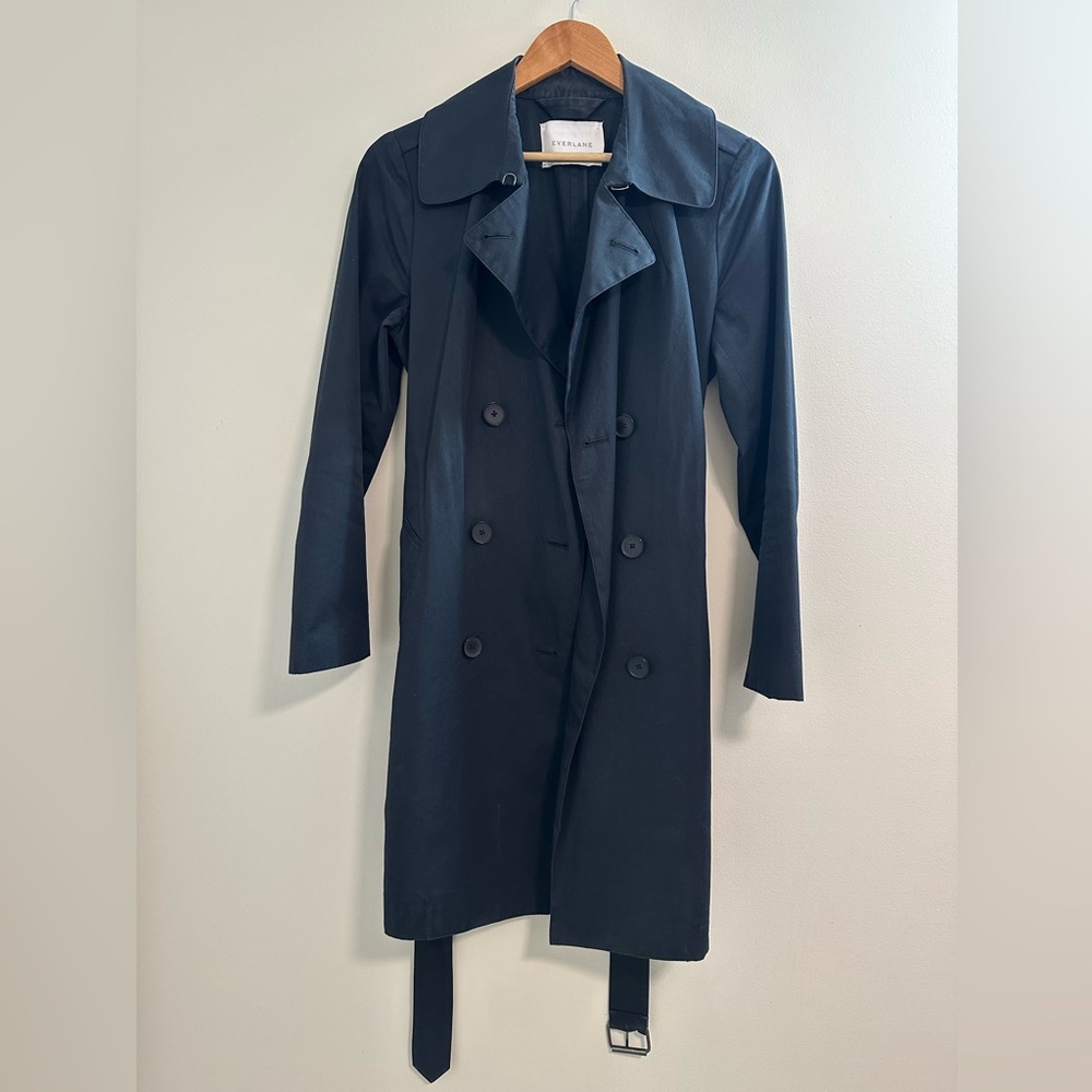 Everlane Classic Black Trench Coat